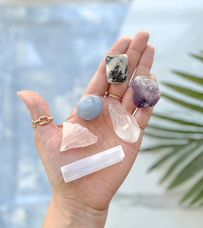 Anxiety & Stress Relief Crystal Set | Calming Healing Stones for Relaxation, Emotional Balance & Grounding | Meditation & Mindfulness Crystals Gift