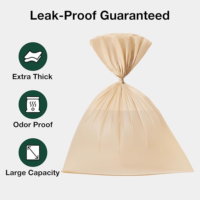 VETRESKA Dog Poop Bags, 300 Counts, Leak Proof, Extra Thick and Large | Pet Waste Bags for Dog Walking and Cat Litter, Sandalwood & Almond Scented