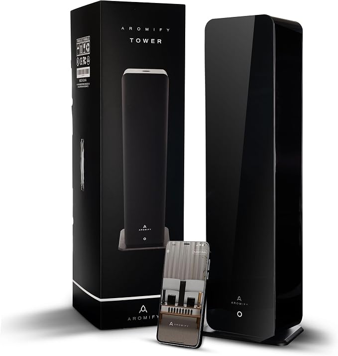Tower Waterless Diffuser, 3500 Sq Ft Coverage, Essential Oil Diffuser with Bluetooth & App Control, Quiet & Silent Operation, Cold Air Aromatherapy Scent Diffuser for Home, Office & Spa