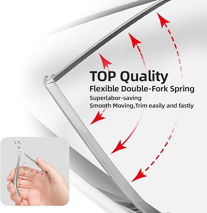 Cuticle Trimmer 3/4 Jaw Extremely Sharp Cuticle Nippers Scissors Stainless Steel Clippers Cutter Remover Pedicure Manicure Nail Tool, cuticle pusher, nail cuticle trimmer professional cuticle cutter