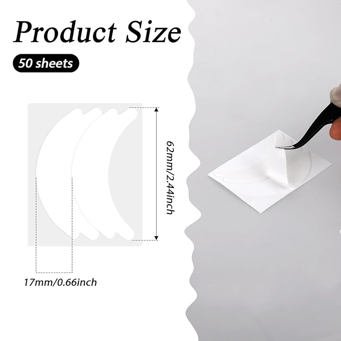 Eye Pads Lash Extensions, 100 PCS Non-lint Foam Eye Pads Eyes Patches Eyelash Lift Pad Sticky Under Eyes Pad for Home Salon Lash Extensions Perming Tinting Lifting