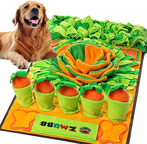 Pet Snuffle Mat for Dogs Sniff Mat Nosework Feeding Mat Slow Feeder Interactive Dog Puzzle Toys for Training and Stress Relief Encourages Natural Foraging Skills (31''x19'')