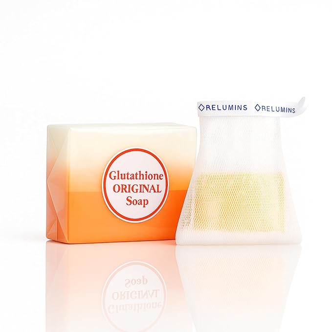 Relumins Glutathione Soap Bars for Smooth, Hydrated Skin – Deep Cleanse, Exfoliate & Nourish for All Skin Types - 150g w/Net
