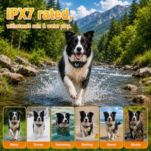 GPS Wireless Dog Fence System, IPX7 Waterproof Electric Fence for Dogs