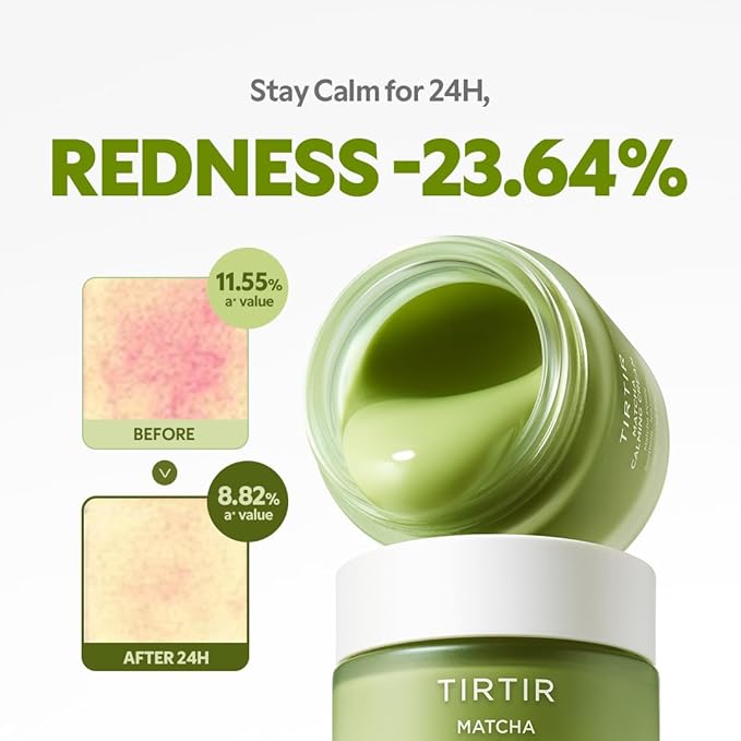 TIRTIR Matcha PDRN Calming Cream 1.69 Fl Oz | 24H Hydrating Korean Cruelty Free Moisturizer Daily Skin Care for Sensitive to All Skin