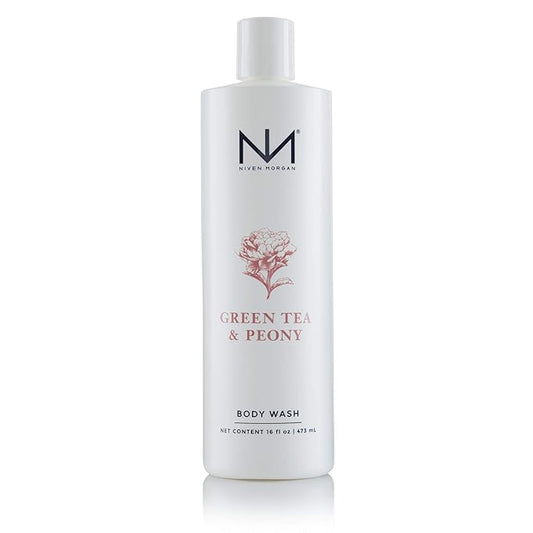 Niven Morgan, Green Tea and Peony Body Wash, 16 Fluid Ounces