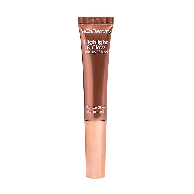 MCoBeauty - Highlight & Glow Beauty Wand Bundle - Peach Glow & Bronze Glow - Radiant Cream Highlighter Duo for Natural Luminosity - Vegan, Cruelty Free Cosmetics - Face Highlighters & Luminizers