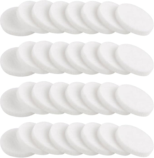 AUEAR, 100 Pack White Round Mini Diffuser Refill Pads Replacement Pad for Necklace Pendant