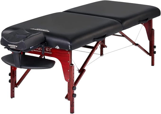 Master Massage 31" Montclair Pro Portable Massage Table Package, Memory Foam Cushioning, Reiki Panels, Shiatsu Cable Release- Tattoo Table, Spa Bed, Facial Bed