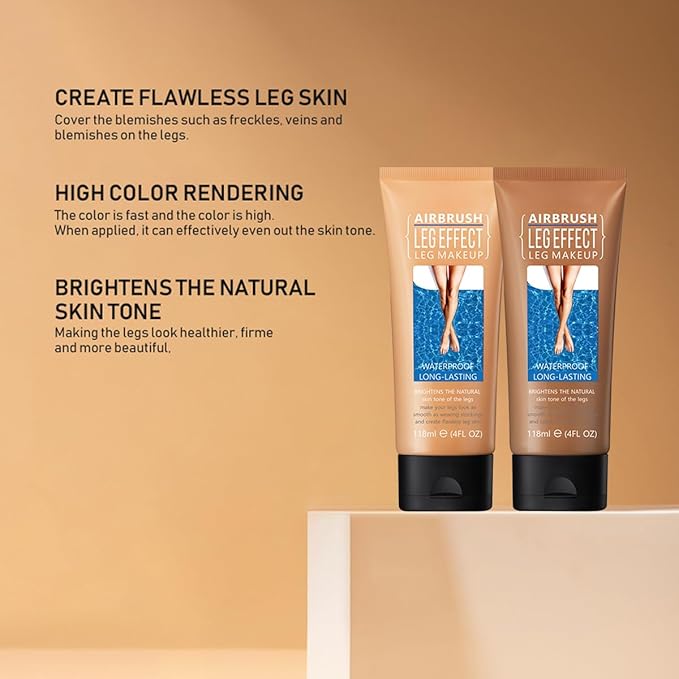 Leg Makeup Waterproof No Transfer,4 Fl Oz Leg Vein Cover up Makeup,Body Scar Cover up Mak eup,Long Lasting Body Foundation,Feet Concealer for Women,Female Summer Products