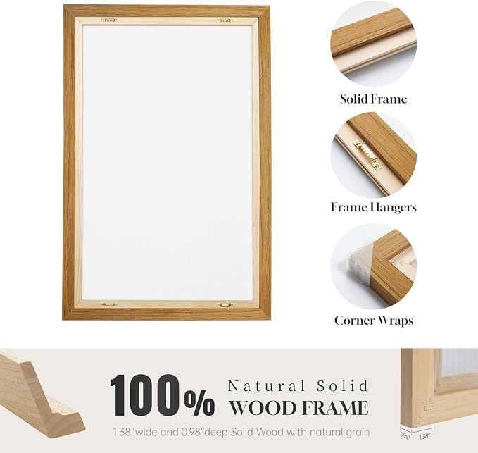 Framed Neutral Abstract Wall Art, Large Modern Canvas Prints Paintings Artwork for Walls, Minimalist Earth Tone Abstract Pictures for Living Room Lounge Dining Bedroom Office Wall Decor 30x30 In