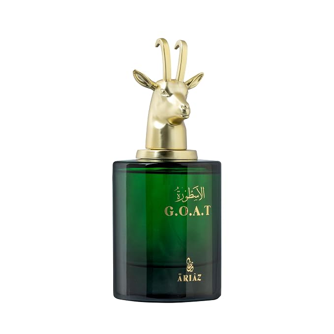 ARIAZ Goat Men Eau De Parfum 3.4 Oz - Amber Vanilla Cologne with Orange Blossom, Cinnamon, Tonka Bean, Musk & Woods - Warm Spicy Scent for Fall and Winter