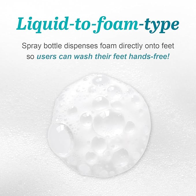 Cotton Foot - Foot Shampoo (Menthol Cooling, 13fl oz) - Refreshing Cleanse Spray, Deodorizing Foot Care Wash. Foaming Wash, Easy to Use