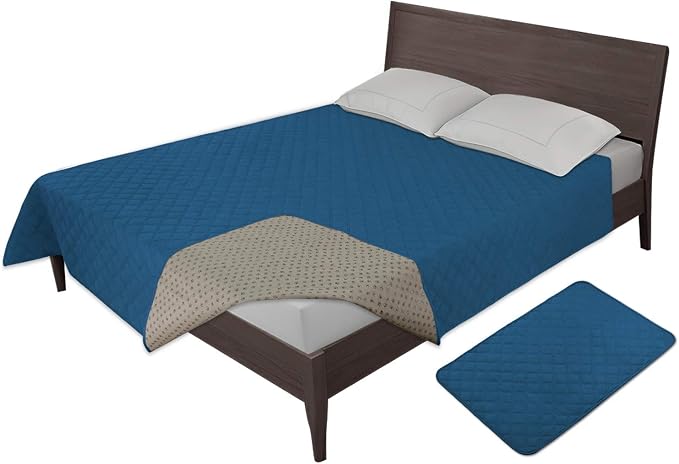 Easy-Going Waterproof Dog Bed Cover, Non-Slip Pet Blanket, 120x82in | Peacock Blue, Leakproof Couch Cover, Machine Washable Furniture Mattress Protector, Soft Sofa Mat For Dogs, Pet Friendly