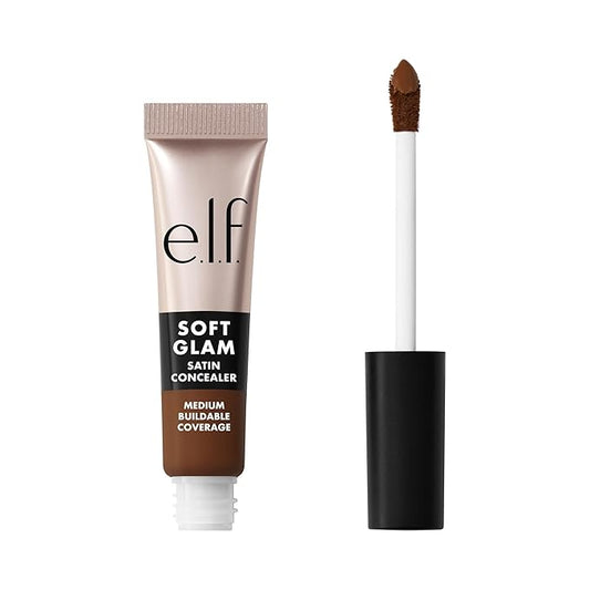 e.l.f. Soft Glam Satin Concealer, Medium Coverage For Blemishes & Under-Eye, Crease-Resistant, Long Lasting, Vegan & Cruelty-Free, 55 Deep Warm