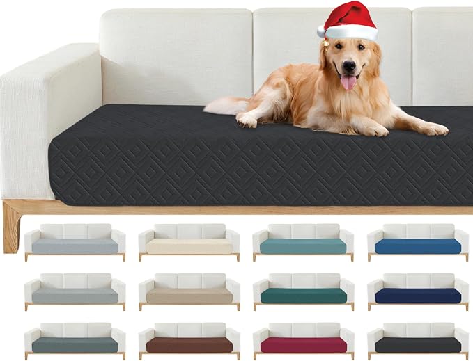 2026 Waterproof Sofa Dog Blanket (30"x70") Comfy Couch Sofa Mat for Pets with Anti-Slip Back, Universal Incontinence Lightweight Liner Pad for Furniture Car Picnic etc Durable Washable, Black