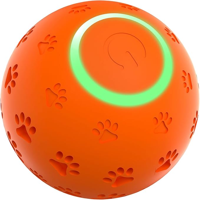Interactive Dog toys, Smart Dog ball, E-TPU Material Automatic Moving, Bouncing, Vibrating ball Durable Duraspin Design for Aggressive Chewers.Keeps Dogs Busy and Entertained.Suitable for all dogs