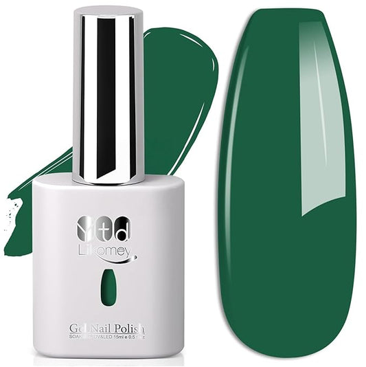 YTD Likomey Aloe Green Gel Nail Polish,15ml Salon Home DIY Manicure and Pedicure Fall Winter Soak Off UV Color Varnish,CS453