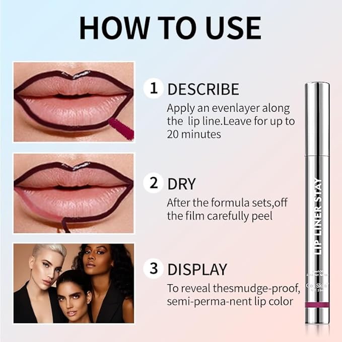 Peel Off Lip Liner & Tint – Mauve Nude Long Lasting Waterproof Velvet Matte Lip Stain, Smudge-Proof Transfer-Resistant Lip Glaze, 02 MUAH-ve 3.5ml (Hazel Brown)