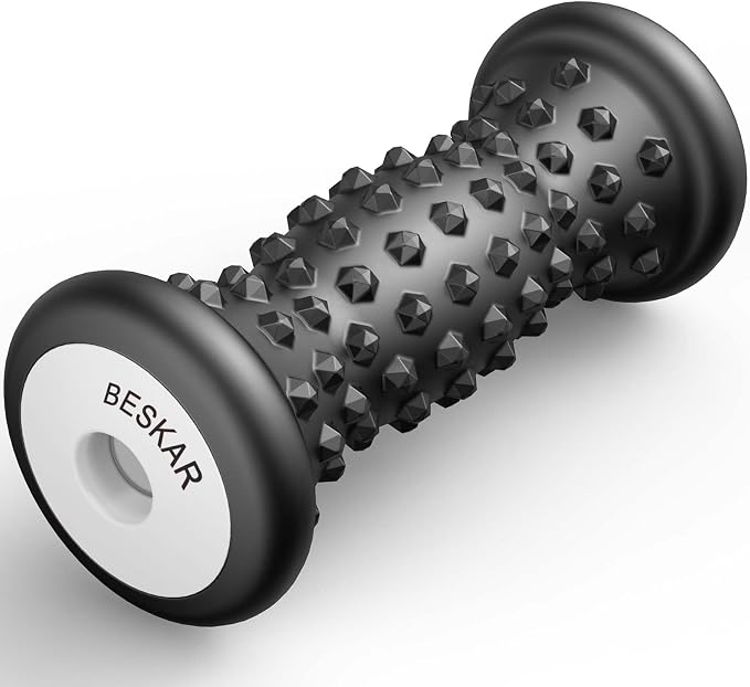 BESKAR Foot Massage Roller for Plantar Fasciitis Relief, Portable Reflexology Tool Pressure Point Massage Rollers, Deep Tissue Massages for Relieving Feet Arch Heel Pain, Myofascial Pain Syndrome