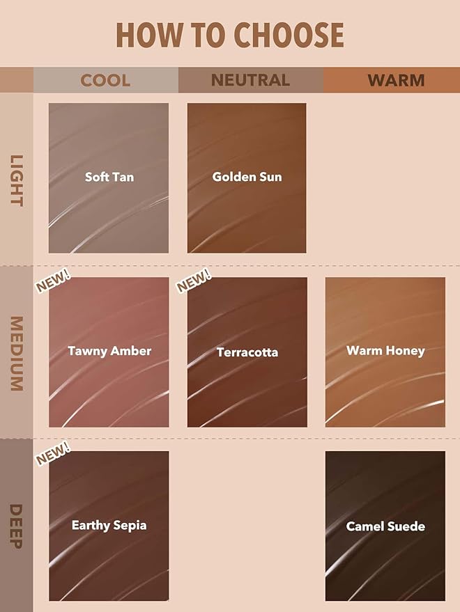 SHEGLAM Sun Sculpt Cool Toned Liquid Contour Stick Long Lasting Cream Bronzer Makeup - Camel Suede