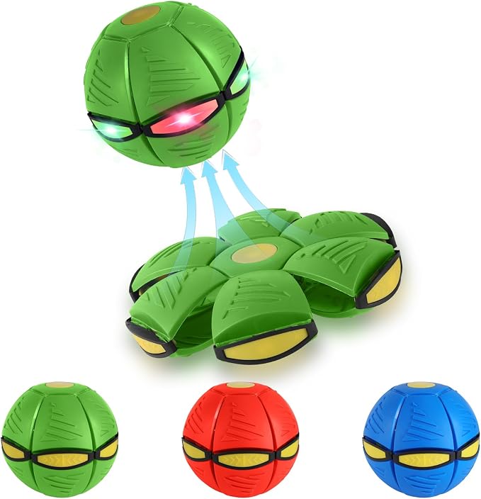 Magic Bouncing Ball 6-Light Transformable Pop up Ball, Interactive Bouncy Toy for Kids Dogs Pets