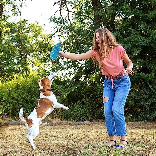 Andiker Dog Squeaky Toy, Dots Latex Dog Chew Toys with a Oinks Sound Squeaker Grunting Pig Dog Toy Durable Self Play 8" Dogs Squeeze Toy for Dental Biting Chasing to Kill Boring Time (Purple)