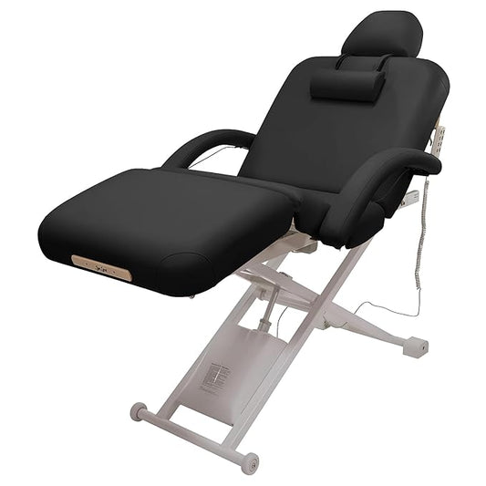 Electric Massage, Spa, and Treatment Table with Salon Top - Adjustable Height, Backrest, and Knee Section, Foot Control, ADA Compliant Treatment Table for Professionals