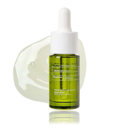 KORRES Santorini Grape Velvet Skin Drink, Hydrating Serum with Resveratrol, Grape Extract & Grape Seed Oil, Antioxidant Face Oil for Smooth, Replenished Skin, 0.5 fl oz