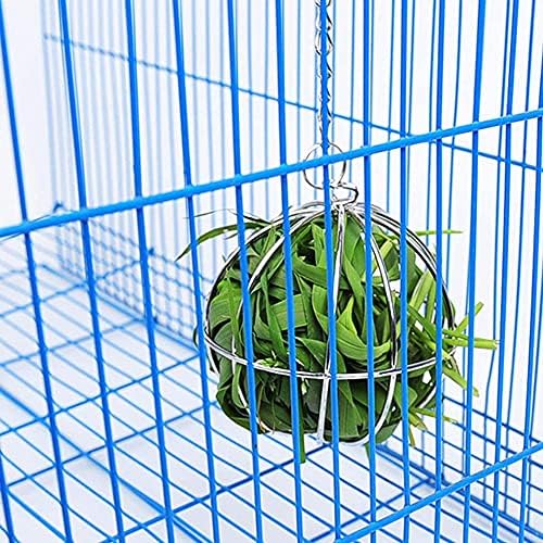 4 PCS Hay Feeder Ball, Hay Rack Ball, Small Animal Stainless Steel Grass Ball Grass Rack Ball for Rabbit Guinea Pig Hamster Hay Dispenser Hanging Ball Feeder Toy Rabbit Pet Supplies