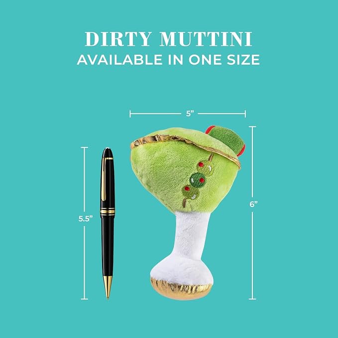Haute Diggity Dog Cocktail Hour Plush Dog Toy, Cocktail Parody Chew Toys