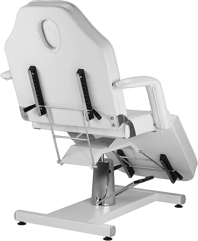 TATARTIST Hydraulic Facial Bed Esthetician Chair Portable Massage Table Professional Spa Chair 360° Rotate Beauty Medical Tattoo Chair Salon Treatment Table (White)