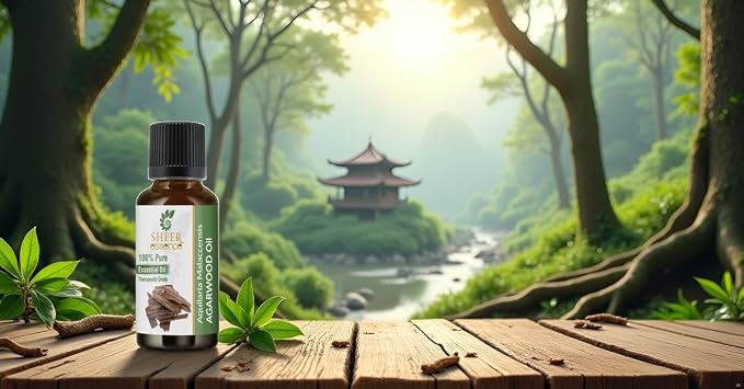 Agarwood (Oud) Oil (Aquilaria Malaccensis) 100% Natural Undiluted Frangrance Therapeutic Grade Essential Oil for Aromatherapy 1.01 fl. Oz