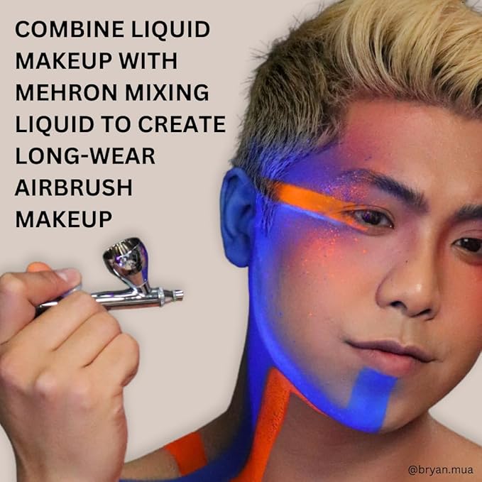 Mehron Makeup Liquid Makeup | Face Paint and Body Paint Perfect for Halloween, Cosplay I Air Brush Compatible 4.5 oz (133 ml) (Orange)