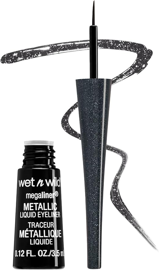 wet n wild MegaLiner Liquid Eyeliner - Metallic, Cosmic Black