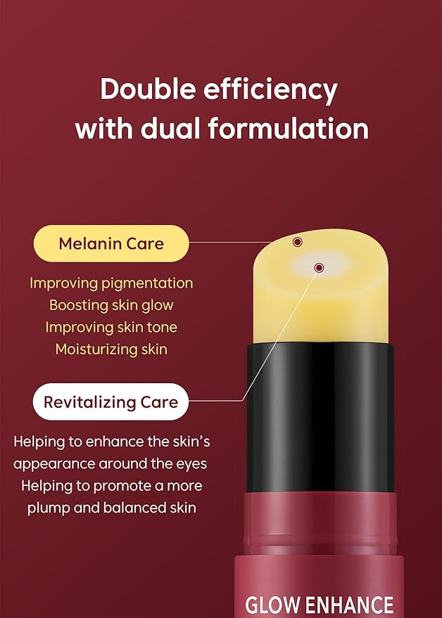 THANKYOU FARMER Glow Enhance Dual Serum Stick Balm - Korean Eye Cream for Face, Crows Feet Eye Treatment Fine Lines Lifting 0.35oz