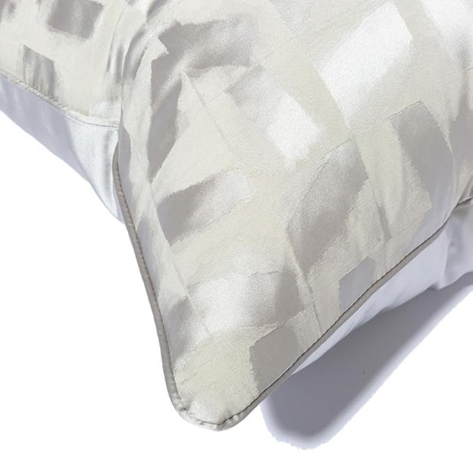 vctops Silver Decorative Luxurious Throw Pillow Covers Jacquard Square Cushion Cases Pillowcase for Bed Sofa Couch Chair Car Home Decor (Silver Grey,20"x20")