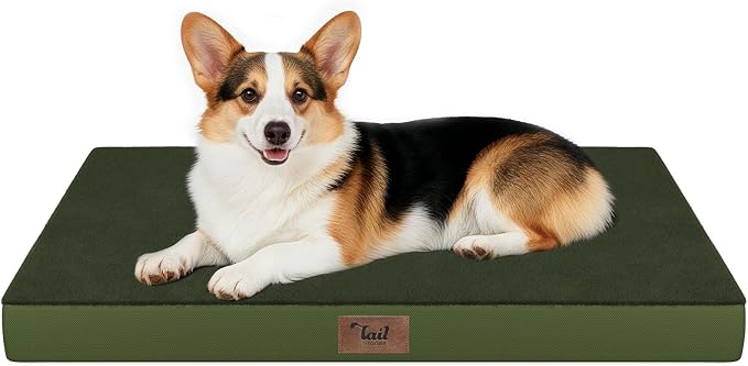 Outdoor Waterproof Orthopedic Dog Bed for Large Dogs | Egg Crate Foam for Joint Support, TPU Waterproof Layer, Machine Washable 1680D Oxford Cover, 36 x 27 Inch, Up to 65 lbs