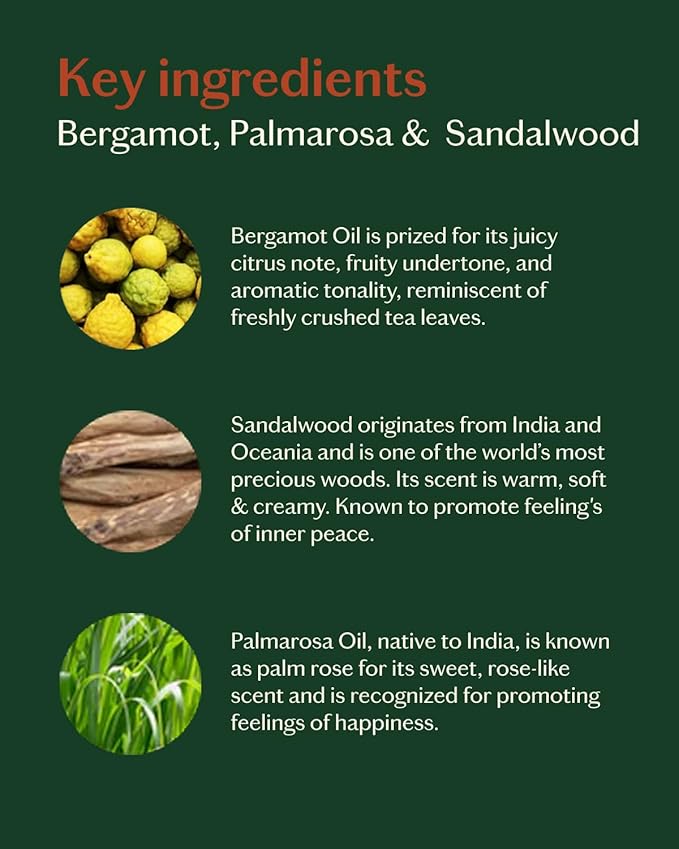 LIVEDROPS 24/7 Good Essential Oil Blend Bergamot Palmarosa Sandalwood | Daytime Aromatherapy for Positivity Focus Happiness | Skin-Safe Diffuser Oil French Perfumers Vegan Dermatologist Tested 10m