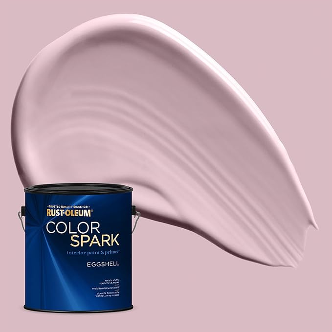Rust-Oleum Color Spark Interior Paint and Primer in One, Eggshell, Cheeky, 1 Gallon