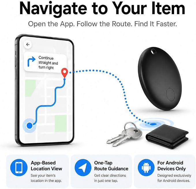 GPS Tracker for Vehicles No Monthly Fee (Android Only) - 2 Pack | Mini Car Tracker Tag, Tracking Devices, Hidden Compatible with Google's Find Hub for Pet, Car, Key, Luggage