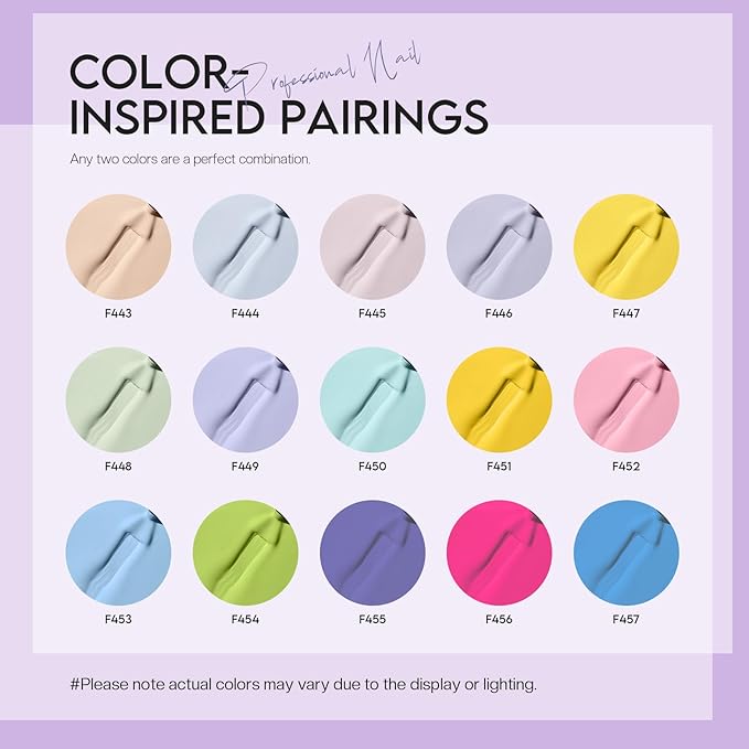 Morovan Pastel Nail Polish Set:15 Bright Colors 0.27oz Summer Regular Fingernail Polish Bulk Nail Polish Kit Finger Nail Polish Gift Set for Women Spring Macaron