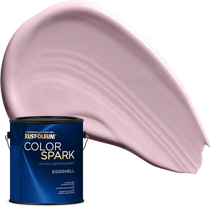 Rust-Oleum Color Spark Interior Paint and Primer in One, Eggshell, Cheeky, 1 Gallon