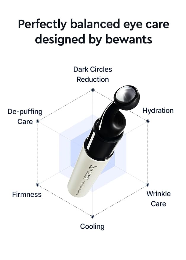 Bewants Peptide-X Firming Eye Serum Stick with Rice-Derived PDRN, Niacinamide – Cooling Under Eye Treatment for Puffiness, Dark Circles & Fine Lines (2 Pack)