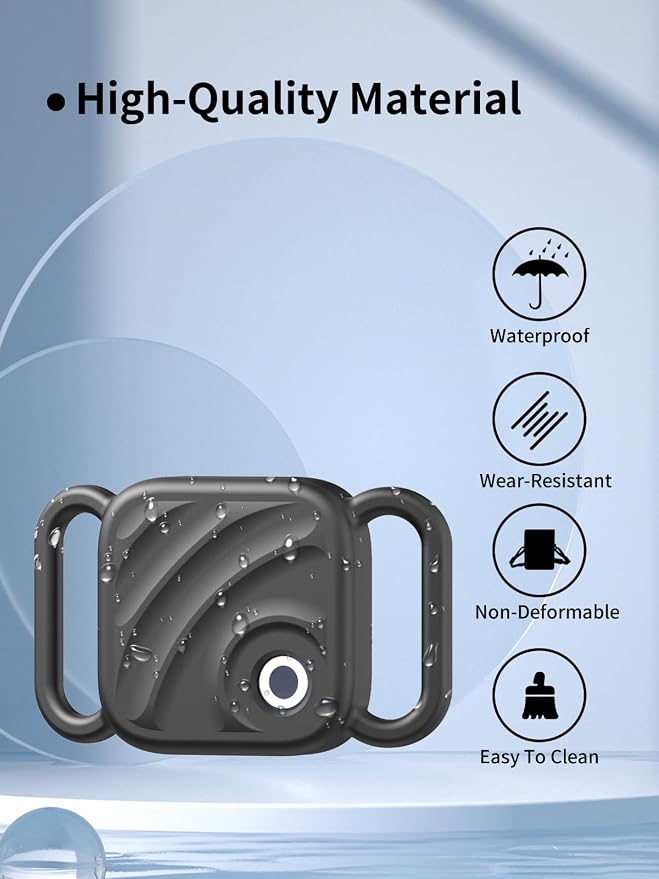Silicone Case for UGREEN Tracker Tags, Pet Collar Cover, 4 Pack. | 4 Pack Soft silicone cover protects tracker tags from scratches and drops while providing a secure fit for pet collars.