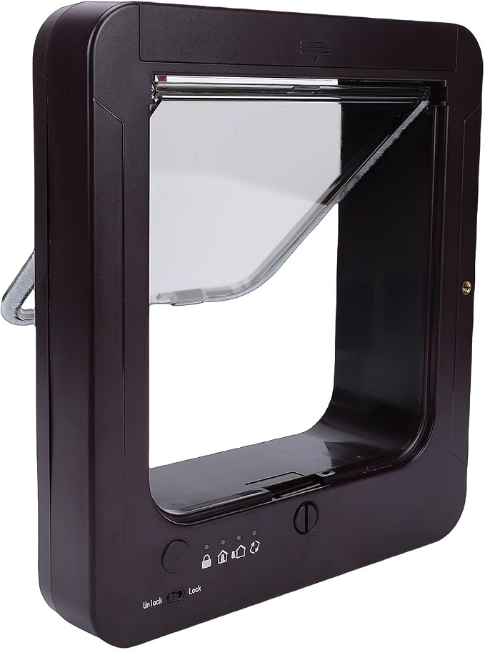 Smart Cat Door, Smart Sensor Pet Door with Collar and Remote Control for Kitty Kittens Doggie Easy Installation