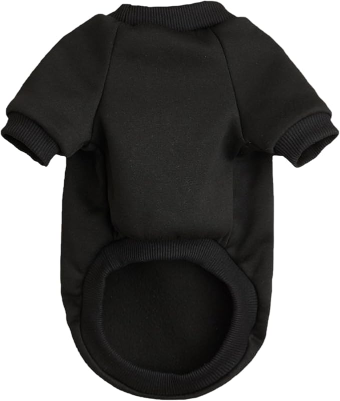 Soft Puppy Sweater for Small Dogs Winter Knit Pullover, Black XXS | Elastic Cuffs Pet Clothes, Holiday Party Matching, Fall Winter Daily Outfit, Soft Breathable Machine Washable Sweatshirt