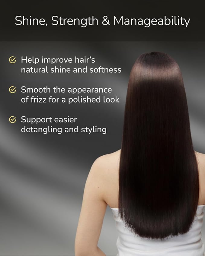 Hair Oil Heat Protectant, Split End Repair, Smoothing Salon-Quality Treatment with Argan Oil for Frizzy, Damaged, Dry Hair, Fragrance Scalp Moisture, Travel Size, Black (1.7 fl oz, 50ml)