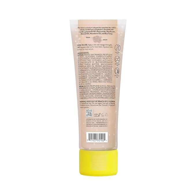 Onyx Professional Hydrating Body Lotion & Serum Duo with Ceramide NP & Blue Tansy, Sandalwood Vanilla, 7 fl oz, 2pk