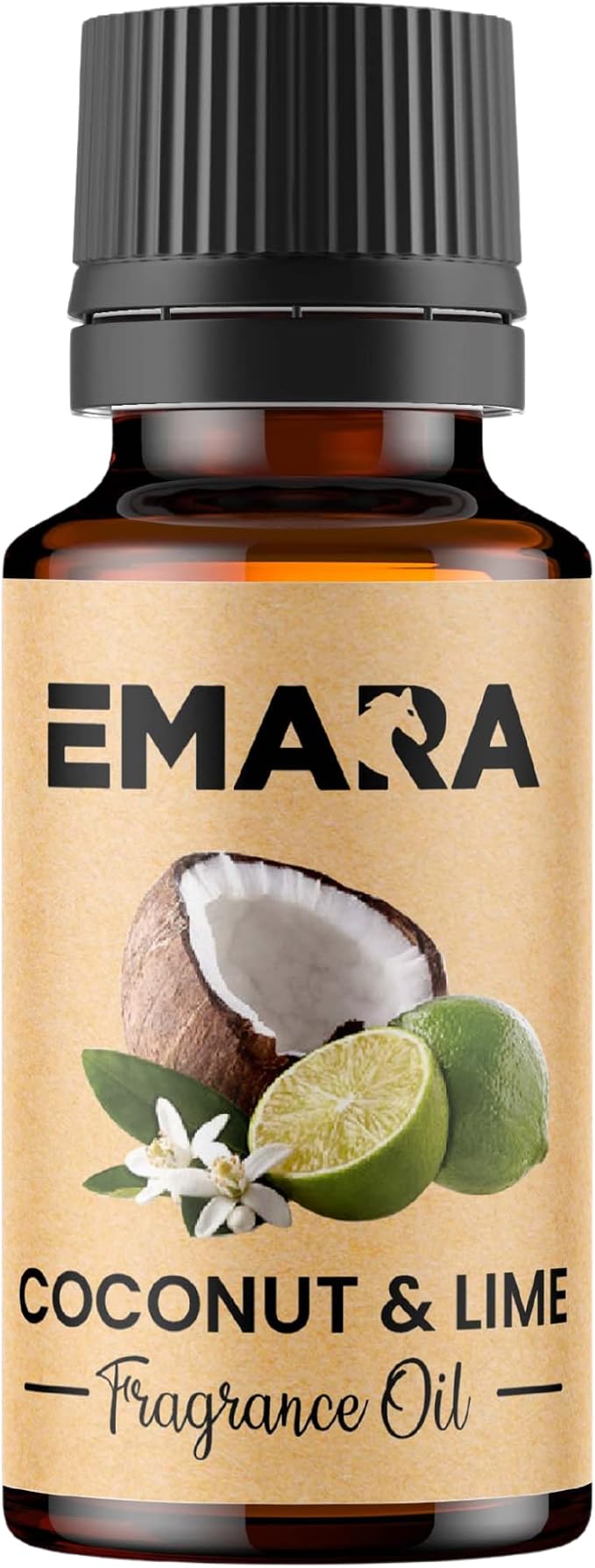 EMARA All Natural Fruity Coconut & Lime Essential Oil for Diffusers, Skin Care, Aromatherapy Fragrance Oil, Organic Therapeutic Grade 15 mL (1/2 fl oz)
